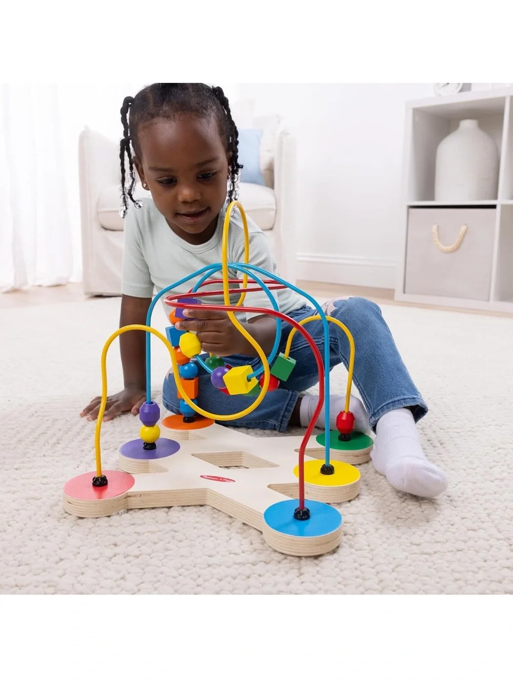 Melissa & Doug Classic Wooden Bead Maze - Yellow, Red, Blue, Green, Purple